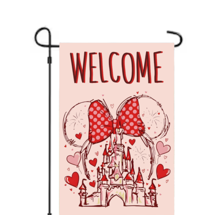 Garden Flag Valentines Day Castle