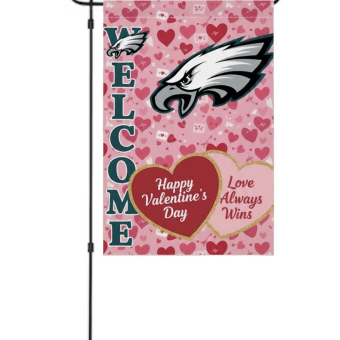 Garden Flag Eagles Valentines Day